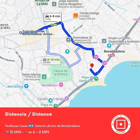 Penthouse Estudio Cisnes - Costa Apartmán Benalmádena