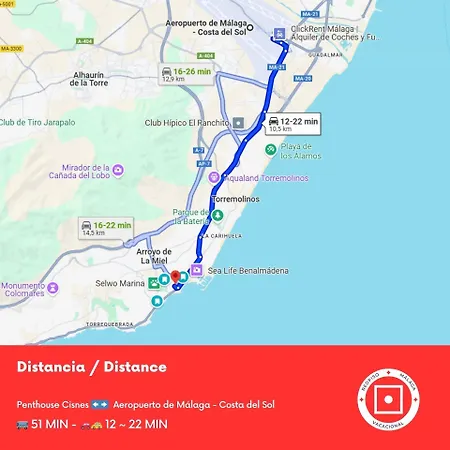 Penthouse Estudio Cisnes - Costa Apartmán Benalmádena